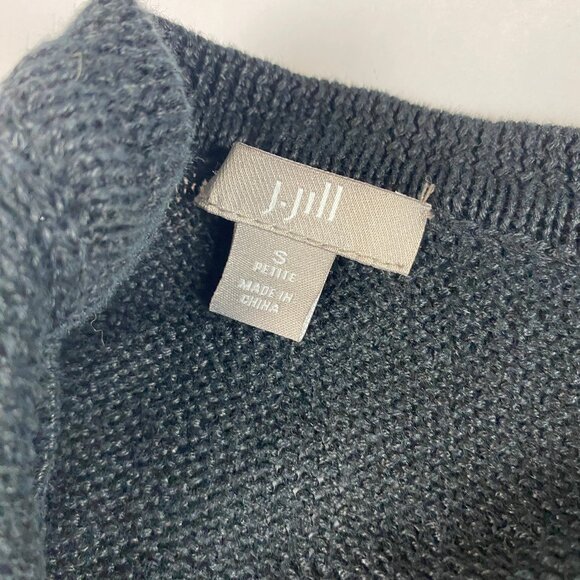 J Jill Cardigan Women's Size Small Petite 100% Linen Black - Picture 8 of 13